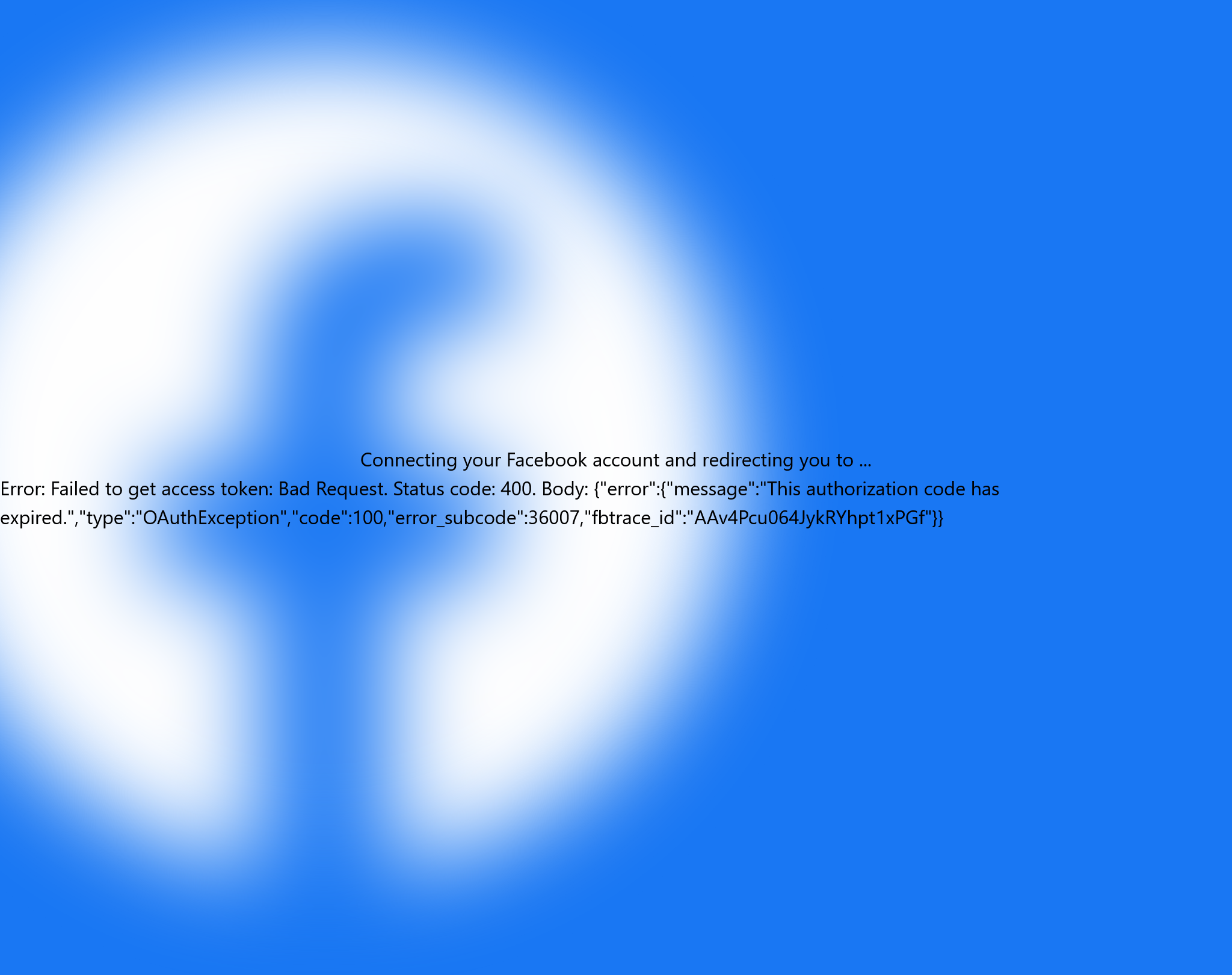 Screenshot of a website that indicates success and redirection of the viewer